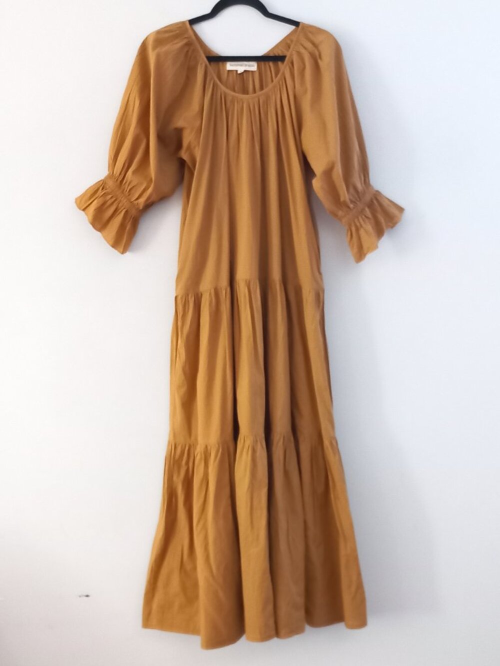 DAUGHTERS OF INDIA camel brown cotton dress